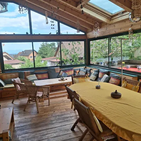 Maison 20' Colmar Jardin Calme Chevaux Vue Poêle à Bois Hébergement de vacances Jungholtz